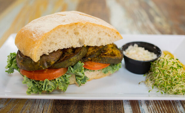 Vegan Eggplant Sandwich at Sidewalk Chef Kitchen